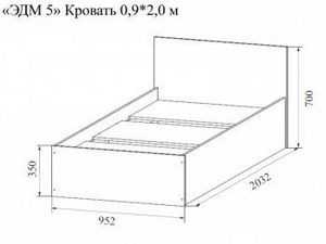 Кровать 900 Эдем-5 в Ханты-Мансийске - hanty-mansiysk.ok-mebel.com | фото 3