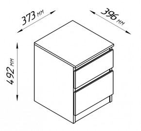2.03.03.050.4 КАСТОР тумба 2 ящика RU серая в Ханты-Мансийске - hanty-mansiysk.ok-mebel.com | фото 3