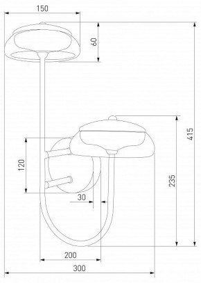 Бра Eurosvet Fungo 50388/2 LED черный в Ханты-Мансийске - hanty-mansiysk.ok-mebel.com | фото 5