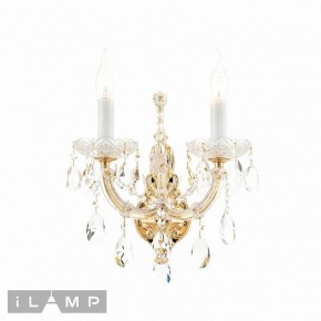 Бра iLamp Diamond W6071-2 GD+CL в Ханты-Мансийске - hanty-mansiysk.ok-mebel.com | фото 2