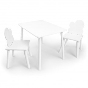 Детский комплект стол и два стула «Облачко» Rolti Baby (белый/белый, массив березы/мдф) в Ханты-Мансийске - hanty-mansiysk.ok-mebel.com | фото