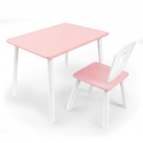 Детский комплект стол и стул «Корона» Rolti Baby (розовый/розовый, массив березы/мдф) в Ханты-Мансийске - hanty-mansiysk.ok-mebel.com | фото