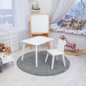 Детский комплект стол и стул «Мишка» Rolti Baby (белый/белый, массив березы/мдф) в Ханты-Мансийске - hanty-mansiysk.ok-mebel.com | фото 2