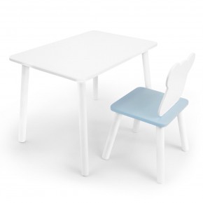 Детский комплект стол и стул «Мишка» Rolti Baby (белый/голубой, массив березы/мдф) в Ханты-Мансийске - hanty-mansiysk.ok-mebel.com | фото 1