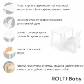 Детский комплект стол и стул Мишка Rolti Baby с накладкой Алфавит (белая столешница/белое сиденье/белые ножки) в Ханты-Мансийске - hanty-mansiysk.ok-mebel.com | фото 3