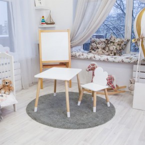 Детский комплект стол и стул «Облачко» Rolti Baby (белый/береза, массив березы/мдф) в Ханты-Мансийске - hanty-mansiysk.ok-mebel.com | фото 4