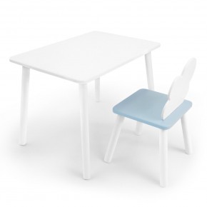 Детский комплект стол и стул «Облачко» Rolti Baby (белый/голубой, массив березы/мдф) в Ханты-Мансийске - hanty-mansiysk.ok-mebel.com | фото