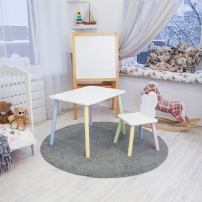 Детский комплект стол и стул «Облачко» Rolti Baby (белый/цветной, массив березы/мдф) в Ханты-Мансийске - hanty-mansiysk.ok-mebel.com | фото 2