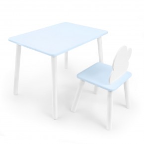 Детский комплект стол и стул «Облачко» Rolti Baby  (голубая столешница/голубое сиденье/белые ножки) в Ханты-Мансийске - hanty-mansiysk.ok-mebel.com | фото