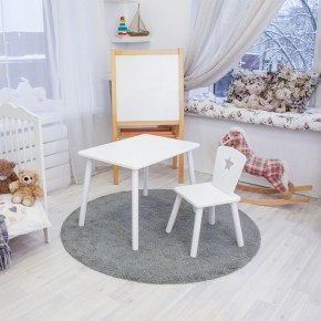 Детский комплект стол и стул «Звезда» Rolti Baby (белый/белый, массив березы/мдф) в Ханты-Мансийске - hanty-mansiysk.ok-mebel.com | фото 2