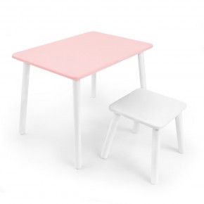 Детский комплект стол и табурет Rolti Baby (розовая столешница/белое сиденье/белые ножки) в Ханты-Мансийске - hanty-mansiysk.ok-mebel.com | фото