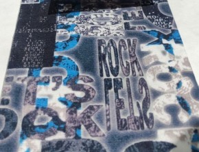 Диван-кровать Комфорт ЛАЙТ без подлокотников (2 подушки) Принт темный "ROCK" в Ханты-Мансийске - hanty-mansiysk.ok-mebel.com | фото 3