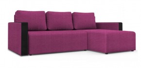 Диван угловой Алиса 3 Shaggy FUCHSIA - TEOS BLACK в Ханты-Мансийске - hanty-mansiysk.ok-mebel.com | фото 1