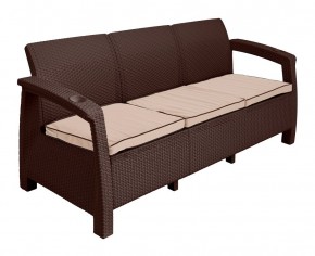 Диван Yalta Premium Sofa 3 Set (Ялта) шоколадный (+подушки под спину) в Ханты-Мансийске - hanty-mansiysk.ok-mebel.com | фото 2