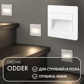 DK3050-WH Светильник встраиваемый в стену, IP 20, LED 3000, 1 Вт, белый, пластик в Ханты-Мансийске - hanty-mansiysk.ok-mebel.com | фото 5