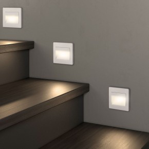 DK3050-WH Светильник встраиваемый в стену, IP 20, LED 3000, 1 Вт, белый, пластик в Ханты-Мансийске - hanty-mansiysk.ok-mebel.com | фото 6