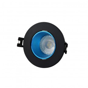 DK3061-BK+СY Встраиваемый светильник, IP 20, 10 Вт, GU5.3, LED, черный/голубой, пластик в Ханты-Мансийске - hanty-mansiysk.ok-mebel.com | фото 1