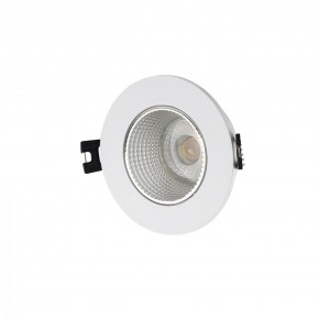 DK3061-WH+CH Встраиваемый светильник, IP 20, 10 Вт, GU5.3, LED, белый/хром, пластик в Ханты-Мансийске - hanty-mansiysk.ok-mebel.com | фото