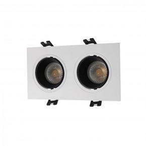 DK3072-WH+BK Встраиваемый светильник, IP 20, 10 Вт, GU5.3, LED, белый/черный, пластик в Ханты-Мансийске - hanty-mansiysk.ok-mebel.com | фото