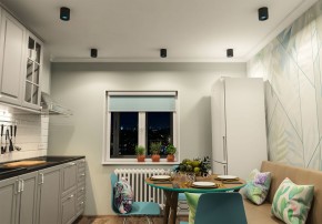 DK3090-BK+CY Светильник накладной IP 20, 10 Вт, GU5.3, LED, черный/голубой, пластик в Ханты-Мансийске - hanty-mansiysk.ok-mebel.com | фото 2