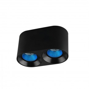 DK3096-BK+CY Светильник накладной IP 20, 10 Вт, GU5.3, LED, черный/голубой, пластик в Ханты-Мансийске - hanty-mansiysk.ok-mebel.com | фото
