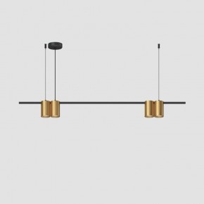 DK4061-BK+SG Подвесной светильник ORBIT, IP20, 4xGU10 LED до 15 Вт, черный + сатинированное золото, алюминий в Ханты-Мансийске - hanty-mansiysk.ok-mebel.com | фото 2