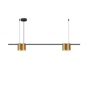 DK4061-BK+SG Подвесной светильник ORBIT, IP20, 4xGU10 LED до 15 Вт, черный + сатинированное золото, алюминий в Ханты-Мансийске - hanty-mansiysk.ok-mebel.com | фото 3