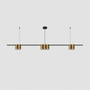 DK4063-BK+SG Подвесной светильник ORBIT, IP20, 7xGU10 LED до 15 Вт, черный + сатинированное золото, алюминий в Ханты-Мансийске - hanty-mansiysk.ok-mebel.com | фото 2