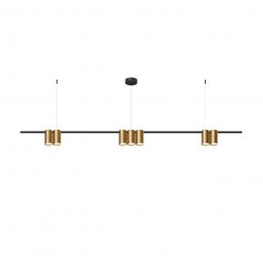 DK4063-BK+SG Подвесной светильник ORBIT, IP20, 7xGU10 LED до 15 Вт, черный + сатинированное золото, алюминий в Ханты-Мансийске - hanty-mansiysk.ok-mebel.com | фото 3