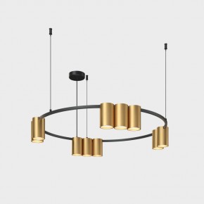 DK4065-BK+SG Подвесной светильник ORBIT , IP20, 10xGU10 LED до 15 Вт, черный + сатинированное золото, алюминий в Ханты-Мансийске - hanty-mansiysk.ok-mebel.com | фото