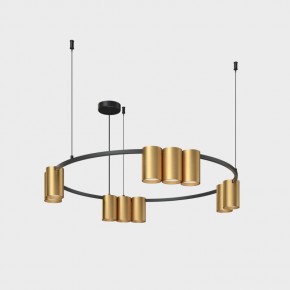 DK4065-BK+SG Подвесной светильник ORBIT , IP20, 10xGU10 LED до 15 Вт, черный + сатинированное золото, алюминий в Ханты-Мансийске - hanty-mansiysk.ok-mebel.com | фото 2
