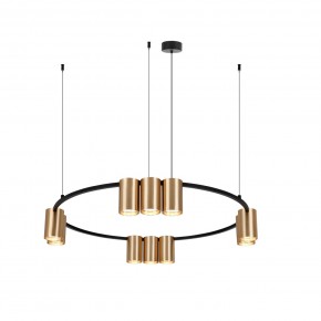 DK4065-BK+SG Подвесной светильник ORBIT , IP20, 10xGU10 LED до 15 Вт, черный + сатинированное золото, алюминий в Ханты-Мансийске - hanty-mansiysk.ok-mebel.com | фото 3
