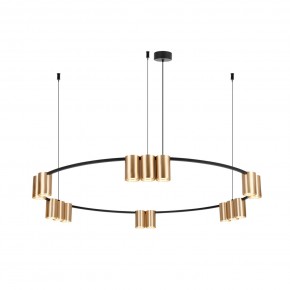 DK4067-BK+SG Подвесной светильник ORBIT, IP20, 15xGU10 LED, до 15 Вт, черный + сатинированное золото, алюминий в Ханты-Мансийске - hanty-mansiysk.ok-mebel.com | фото 3