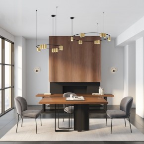 DK4067-BK+SG Подвесной светильник ORBIT, IP20, 15xGU10 LED, до 15 Вт, черный + сатинированное золото, алюминий в Ханты-Мансийске - hanty-mansiysk.ok-mebel.com | фото 5