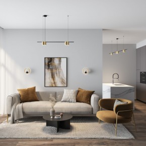 DK5060-BK+SG Бра ORBIT, IP20, 3000К, LED, 10 Вт, черный + сатинированное золото, алюминий в Ханты-Мансийске - hanty-mansiysk.ok-mebel.com | фото 5