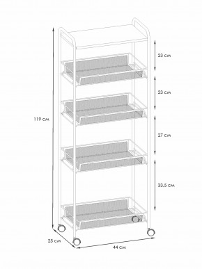 Э 443 ГР Этажерка "Ладья 25КС" Графит в Ханты-Мансийске - hanty-mansiysk.ok-mebel.com | фото 2