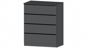ЭЛЕГАНТ Комод 4 ящика (графит) в Ханты-Мансийске - hanty-mansiysk.ok-mebel.com | фото
