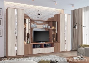 Гостиная Аллегро с 2 шкафами вариант-5 (Ясень светлый/тёмный) в Ханты-Мансийске - hanty-mansiysk.ok-mebel.com | фото 3