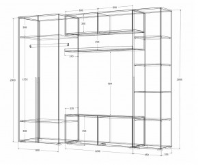 Гостиная Норден (Дуб Крафт белый) в Ханты-Мансийске - hanty-mansiysk.ok-mebel.com | фото 4