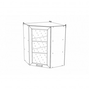 КГ "Агава" ВВУС550 Шкаф навесной угловой h 900 Лиственница темная в Ханты-Мансийске - hanty-mansiysk.ok-mebel.com | фото