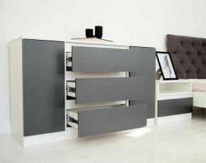 Комод 1200 Парус (Белый/Графит) в Ханты-Мансийске - hanty-mansiysk.ok-mebel.com | фото 4