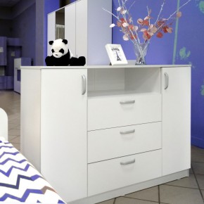 Комод 1400 Париж (Белый тиснение) в Ханты-Мансийске - hanty-mansiysk.ok-mebel.com | фото 5