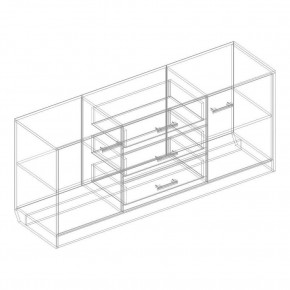 Комод 2 ств. с 3 ящиками "Милана" в Ханты-Мансийске - hanty-mansiysk.ok-mebel.com | фото 2