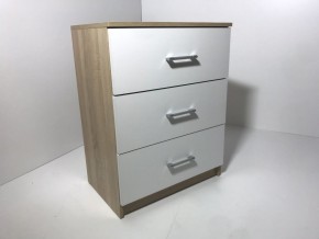 Комод 3 ящика (дуб сонома/белый) в Ханты-Мансийске - hanty-mansiysk.ok-mebel.com | фото