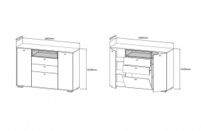 ЛАНС К303 Комод (дуб бунратти/белый) в Ханты-Мансийске - hanty-mansiysk.ok-mebel.com | фото 2