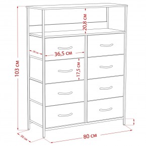 Комод Leset Локи 8 ящ. с полкой в Ханты-Мансийске - hanty-mansiysk.ok-mebel.com | фото 12