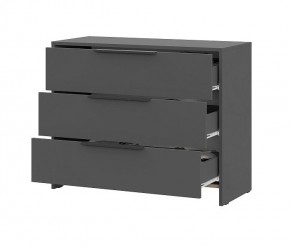 КАМЕЛИЯ 1 Серия 2 Комод 3 ящика Графит серый в Ханты-Мансийске - hanty-mansiysk.ok-mebel.com | фото 3