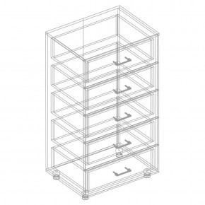 Комод с 5 ящиками "Сандра" в Ханты-Мансийске - hanty-mansiysk.ok-mebel.com | фото 2
