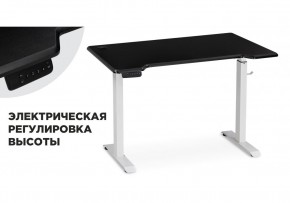 Компьютерный стол Маркос с механизмом подъема 120х75х75 черная шагрень / белый в Ханты-Мансийске - hanty-mansiysk.ok-mebel.com | фото