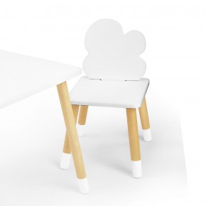 Комплект детской мебели стол и два стула Облачко (Белый/Белый/Береза) в Ханты-Мансийске - hanty-mansiysk.ok-mebel.com | фото 1